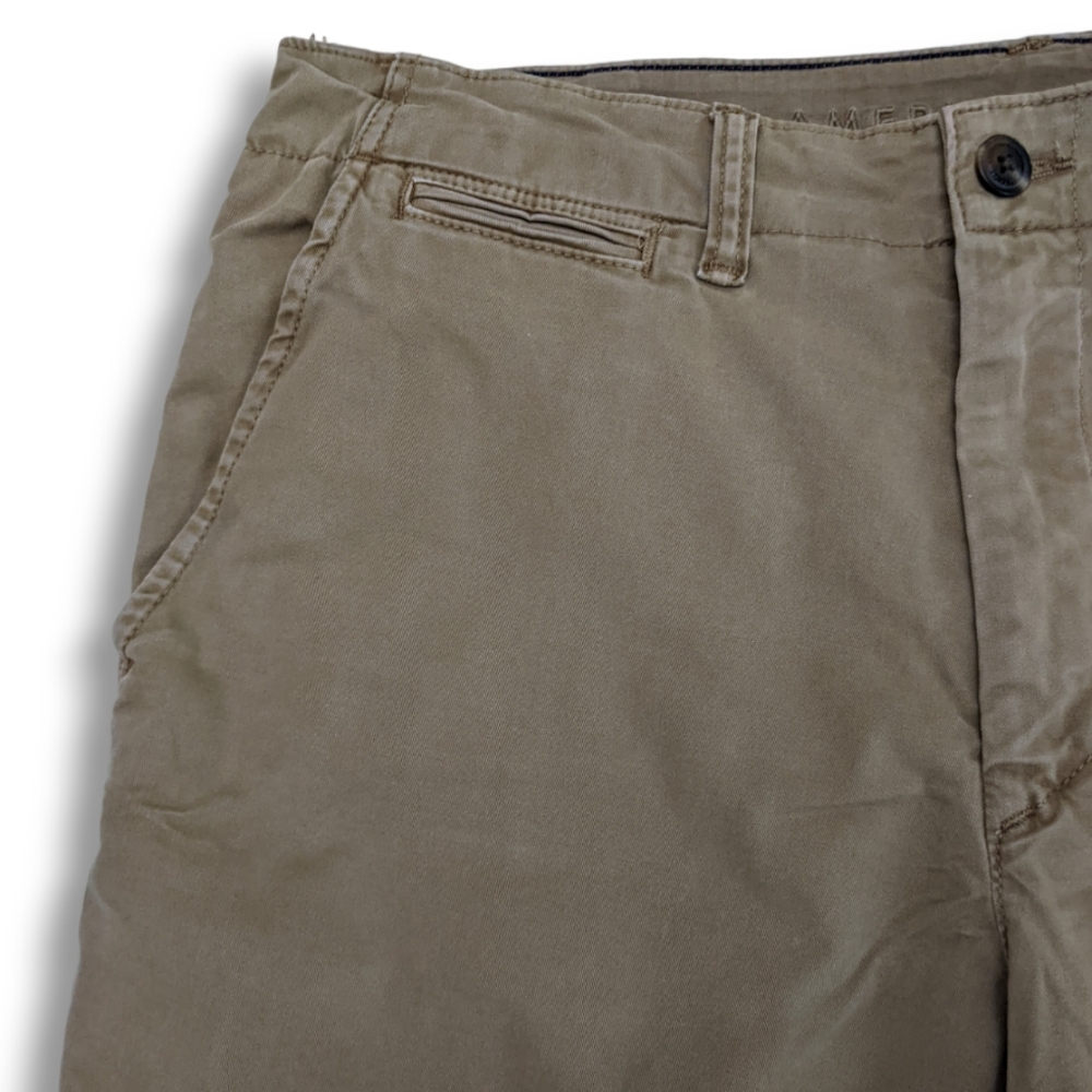 American Eagle Men's Flex 9" Lived-In Khaki Short - Picture 6 of 14